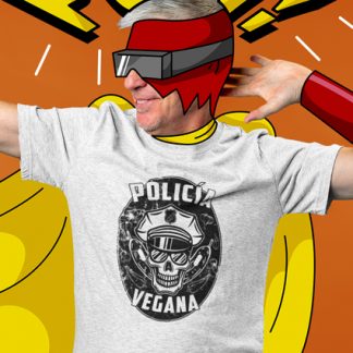 Camisetas divertidas “Policía Vegana”