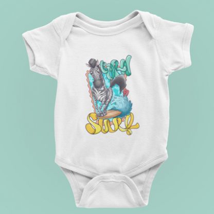 Camiseta y Body de niñ@s  Orangután Surf “Cebra”